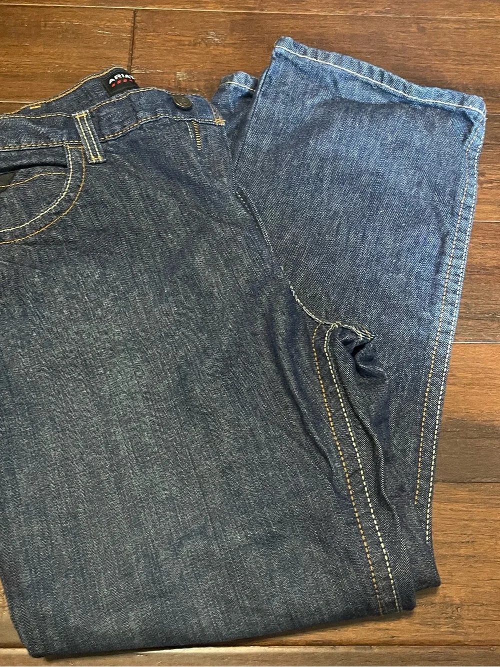 Ariat Men's Bootcut Jeans in Dark Blue Denim
